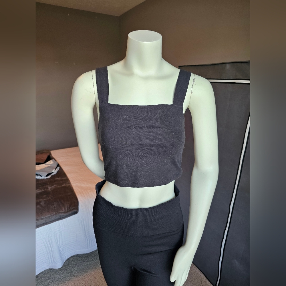 Aeropostale Black Crop Tank Top